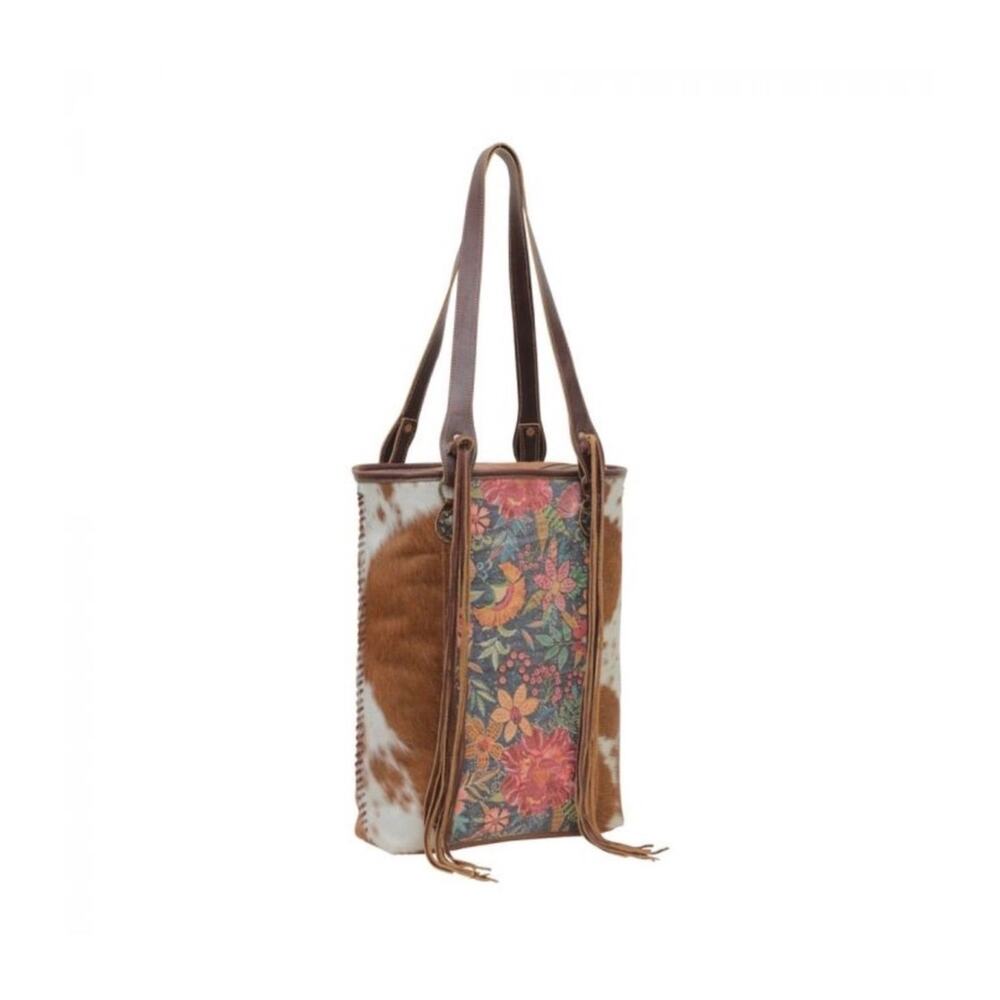 Myra Cow Hide Bag- Floral, Fringe- NWT- MSRP 150 - Picture 3 of 5